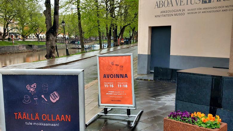 Brunndelin mainos Aboa Vetus Ars Novan edustalla