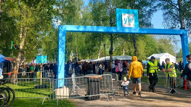 Sisäänkäynti YLE:n kesäkonserttiin